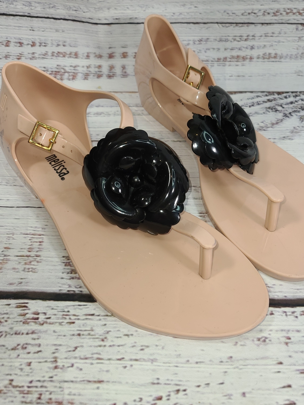 Melissa Women's Nude Pink Jelly Sandals Size 6